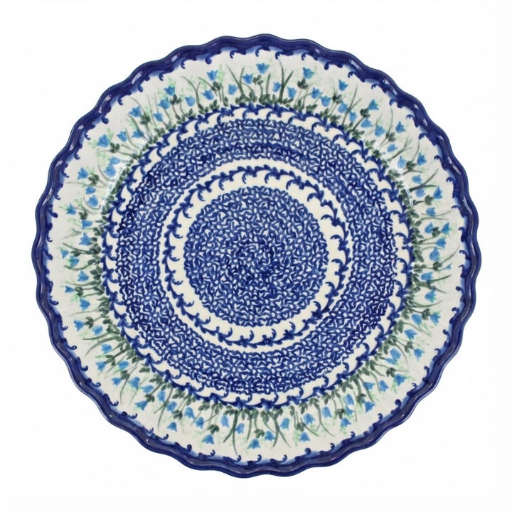 Vena Misty Pie Plate — Polish Pottery
