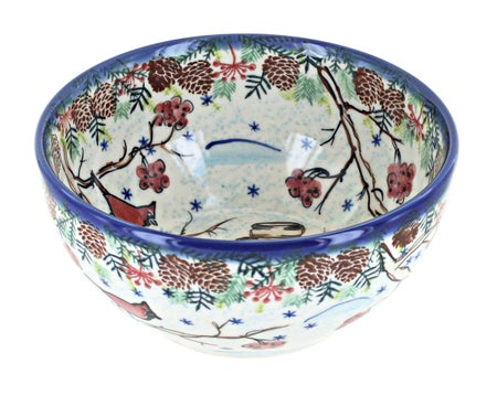 Vena Little Snowman Dining Plates & Bowls — Polish Pottery