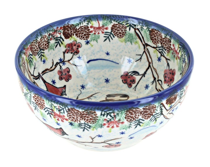 Vena Little Snowman Dining Plates & Bowls — Polish Pottery