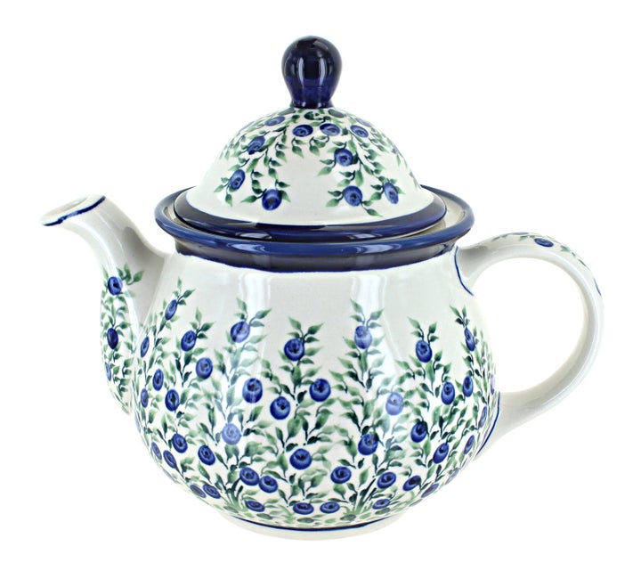 Zaklady Porcelain Vine Teapot — Polish Pottery