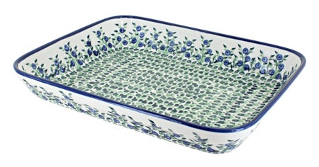Zaklady Porcelain Vine Medium Bakeware — Polish Pottery