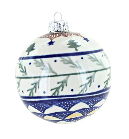 Zaklady Evergreen Large Christmas Ball — Polish Pottery