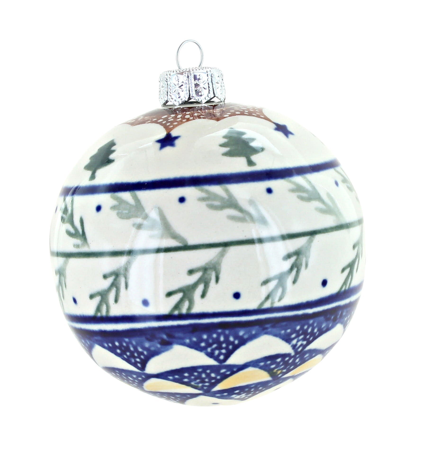 Zaklady Evergreen Large Christmas Ball — Polish Pottery