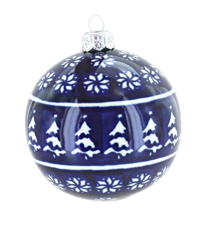 Zaklady Winter Nights Large Christmas Ball — Polish Pottery