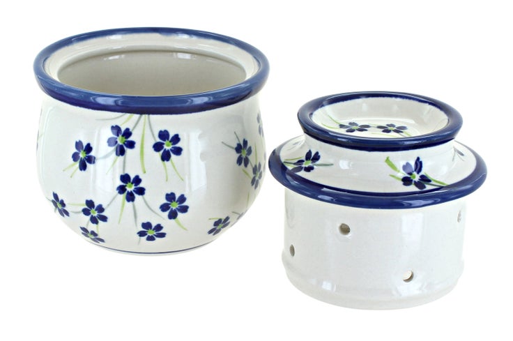 Detail image of Zaklady Willow Butter Dish — Polish Pottery