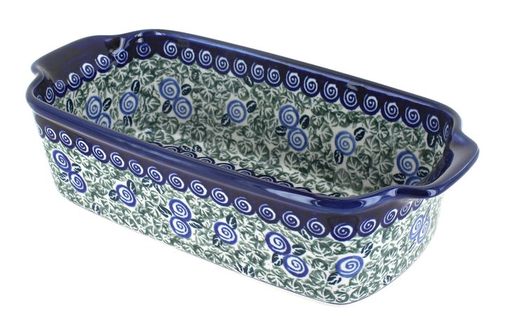Zaklady Seaside Swirl Loaf Baker — Polish Pottery