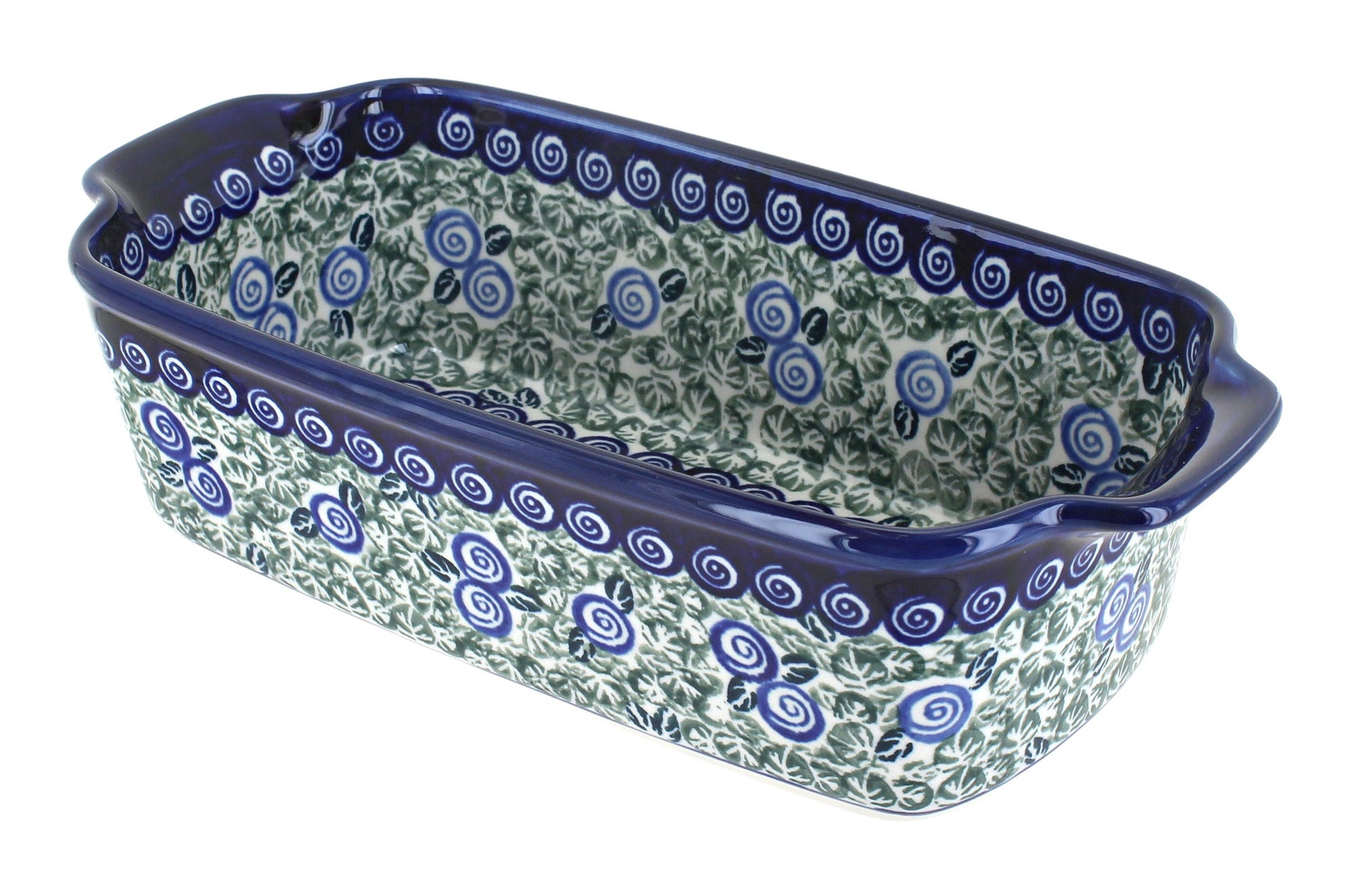 Zaklady Seaside Swirl Loaf Baker — Polish Pottery