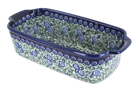 Zaklady Seaside Swirl Loaf Baker — Polish Pottery