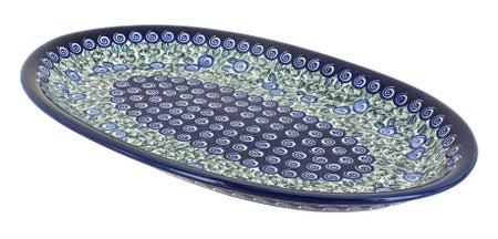 Zaklady Seaside Swirl Large Serving Piece — Polish Pottery