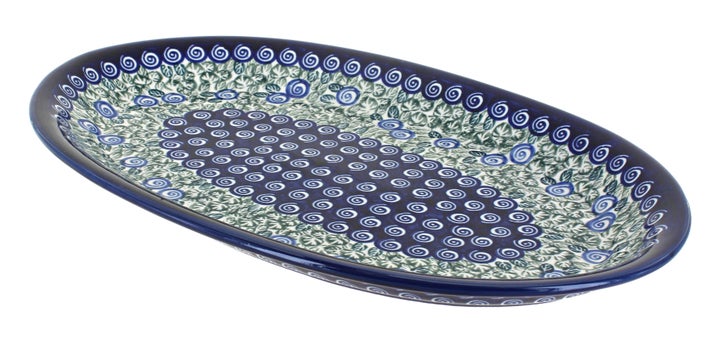 Zaklady Seaside Swirl Large Serving Piece — Polish Pottery