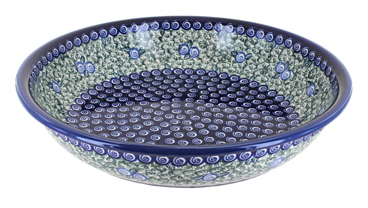 Zaklady Seaside Swirl Large Serving Piece — Polish Pottery