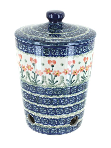 Ceramika Artystyczna Peach Posy Counter Storage — Polish Pottery