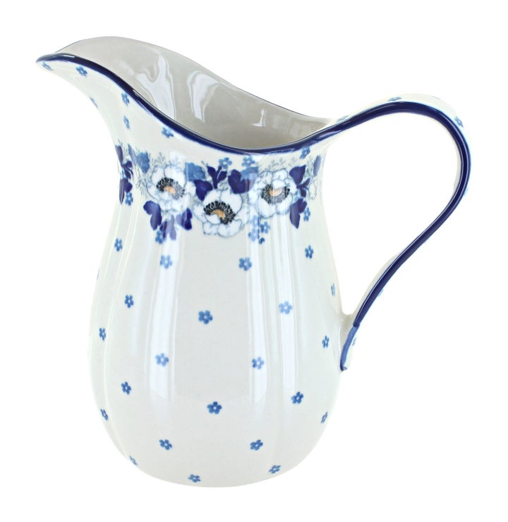 Ceramika Artystyczna Georgia Blue Pitcher — Polish Pottery