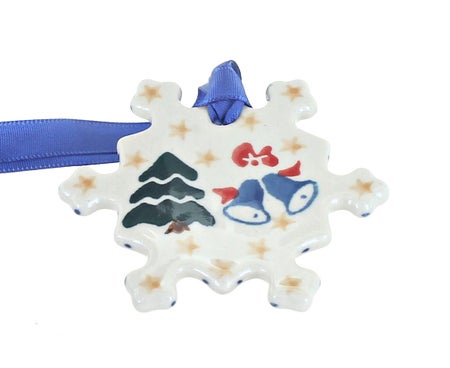 Ceramika Artystyczna Winter Bells Christmas Ornament — Polish Pottery