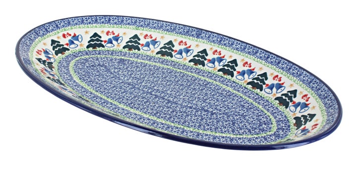 Ceramika Artystyczna Winter Bells Large Serving Piece — Polish Pottery