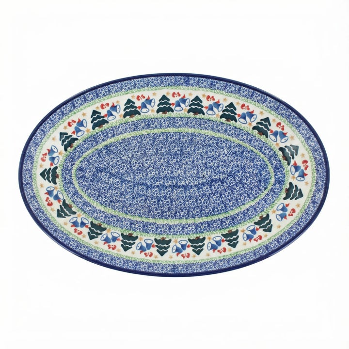 Ceramika Artystyczna Winter Bells Large Serving Piece — Polish Pottery