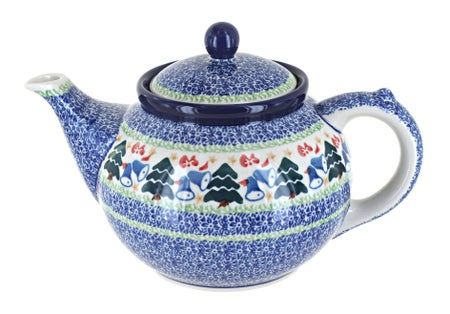 Ceramika Artystyczna Winter Bells Teapot — Polish Pottery