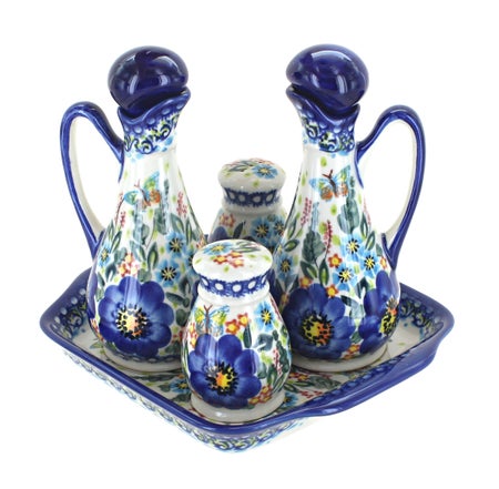 Vena Garden of Blue Dining Accessories — Polish Pottery