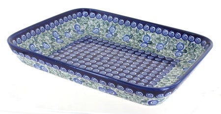Zaklady Seaside Swirl Medium Bakeware — Polish Pottery