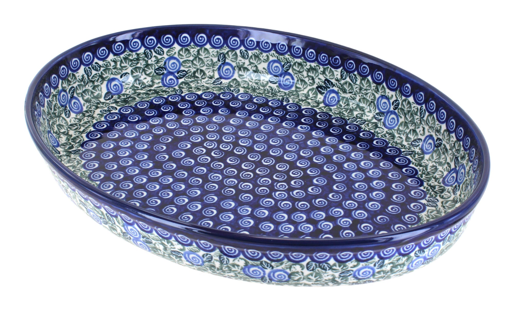 Zaklady Seaside Swirl Large Bakeware — Polish Pottery