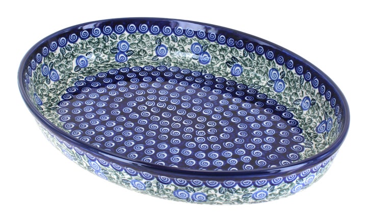 Zaklady Seaside Swirl Large Bakeware — Polish Pottery