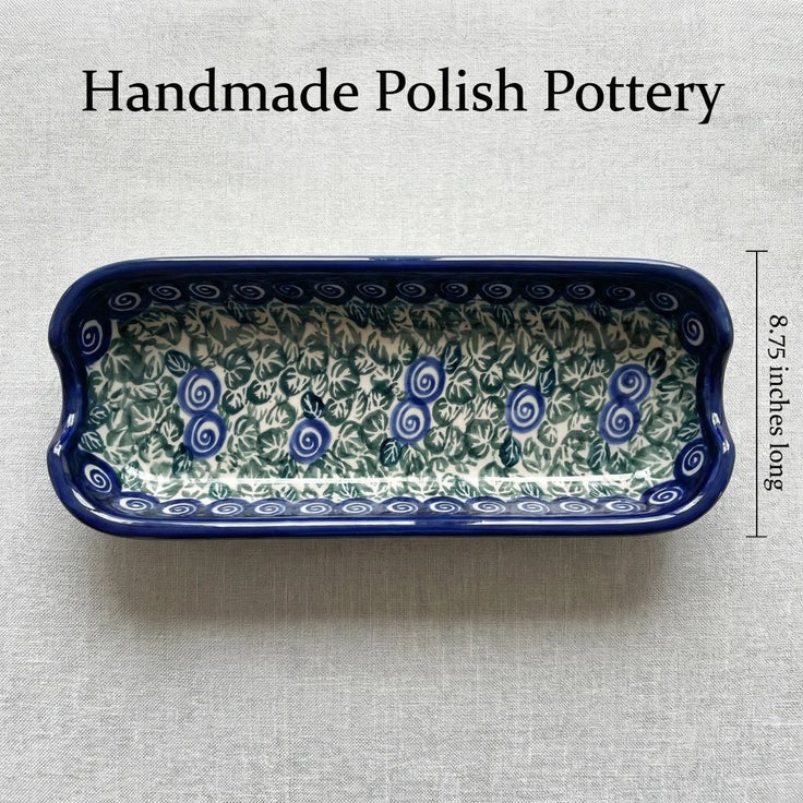 Detail image of Zaklady Seaside Swirl Dining Accessories — Polish Pottery