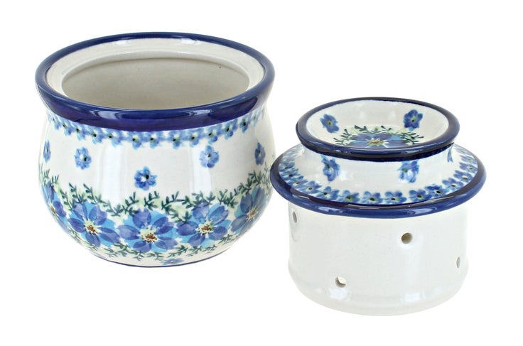Detail image of Zaklady Kalina Butter Dish — Polish Pottery