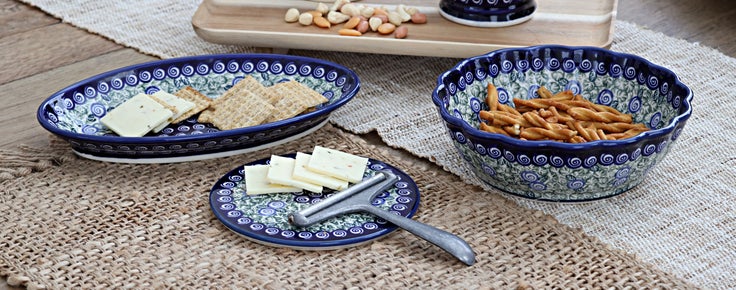 Detail image of Zaklady Seaside Swirl Countertop Accessories — Polish Pottery