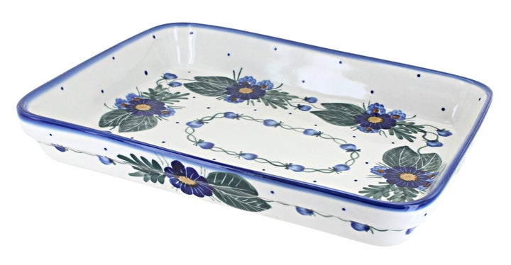 WR Unikat Forget Me Not Large Bakeware — Polish Pottery