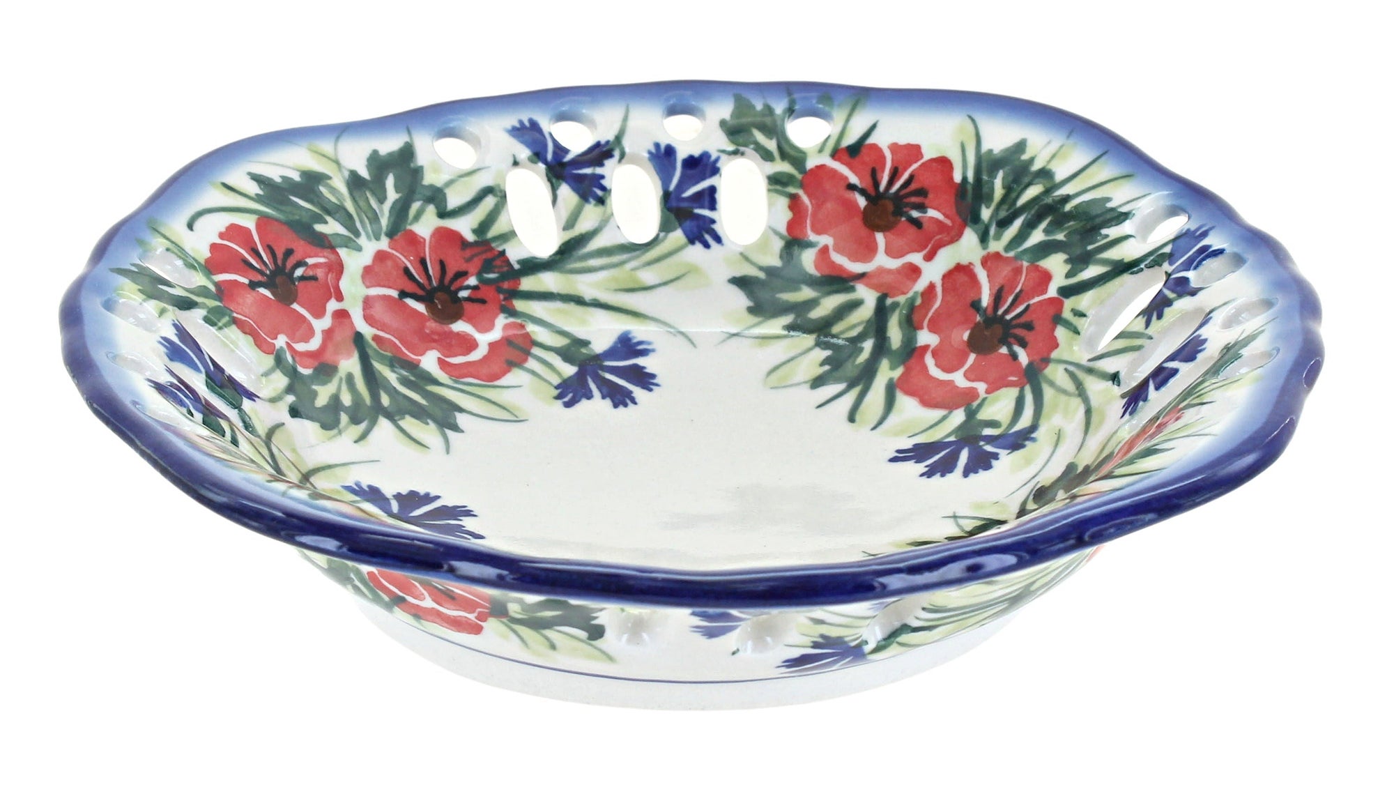 WR Unikat Cherry Red Bouquet Countertop Accessories — Polish Pottery