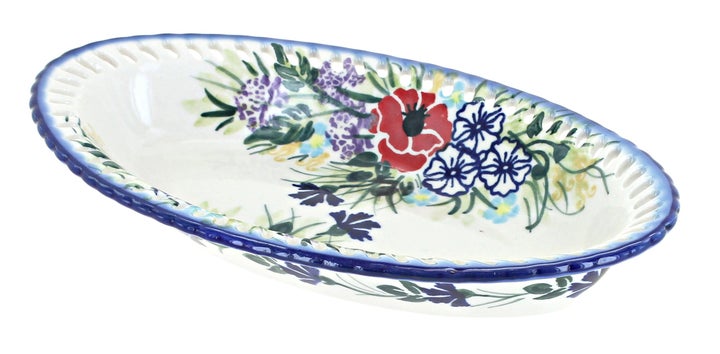 WR Unikat Summer Garden Small Serving Piece — Polish Pottery