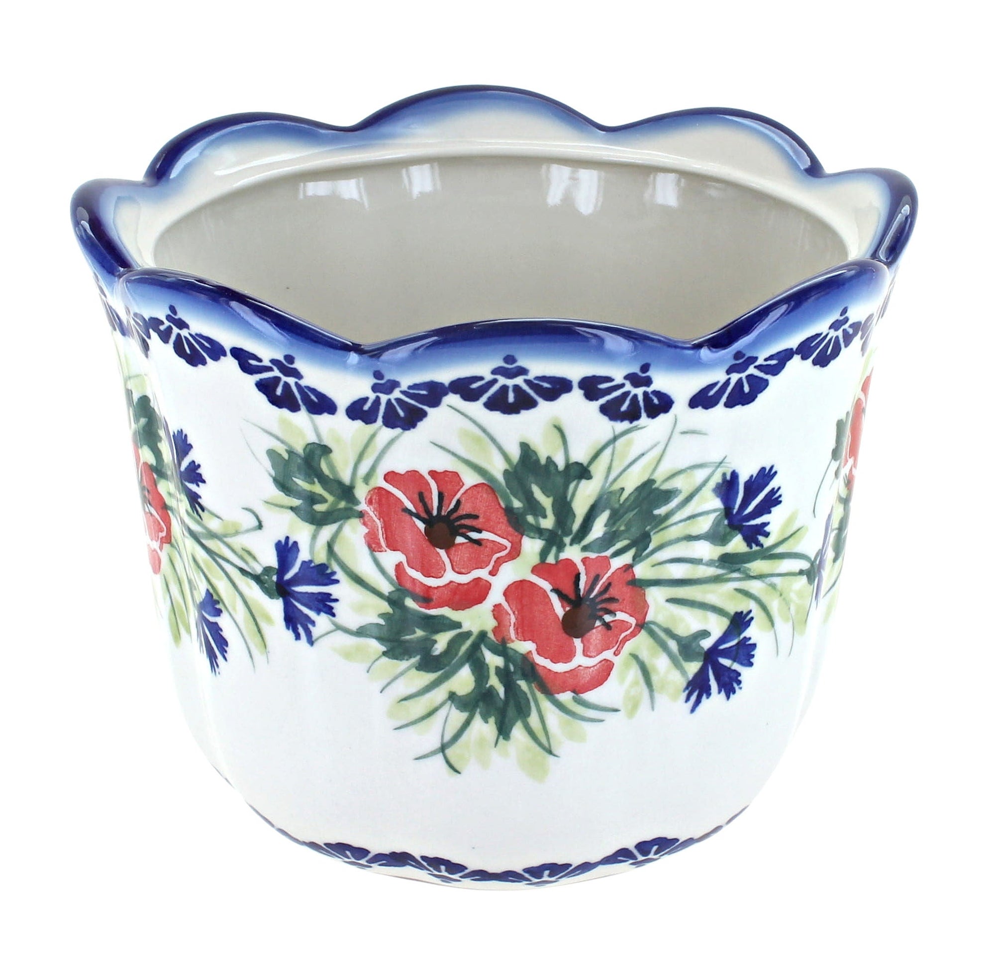 WR Unikat Cherry Red Bouquet Décor — Polish Pottery
