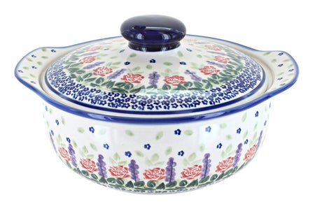 WR Unikat Roses Are Red Medium Bakeware — Polish Pottery