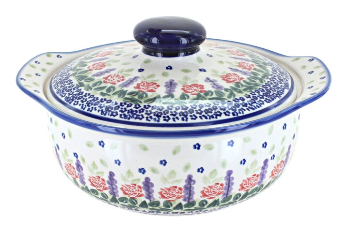 WR Unikat Roses Are Red Medium Bakeware — Polish Pottery