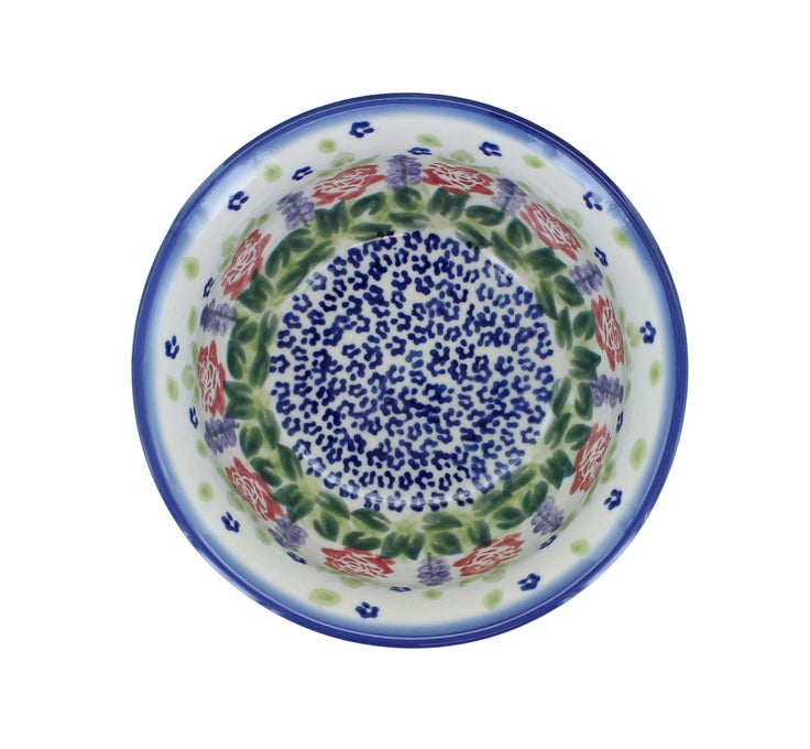 Detail image of WR Unikat Roses Are Red Dining Plates & Bowls — Polish Pottery