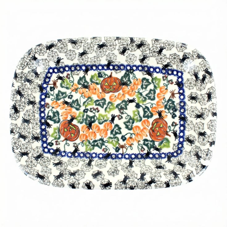 Detail image of Vena Trick or Treat Medium Serving Piece — Polish Pottery
