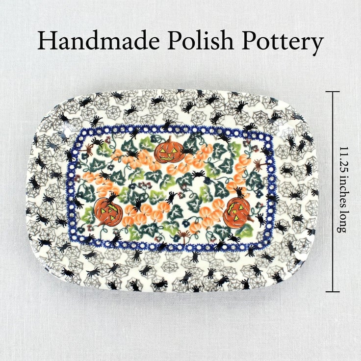 Detail image of Vena Trick or Treat Medium Serving Piece — Polish Pottery