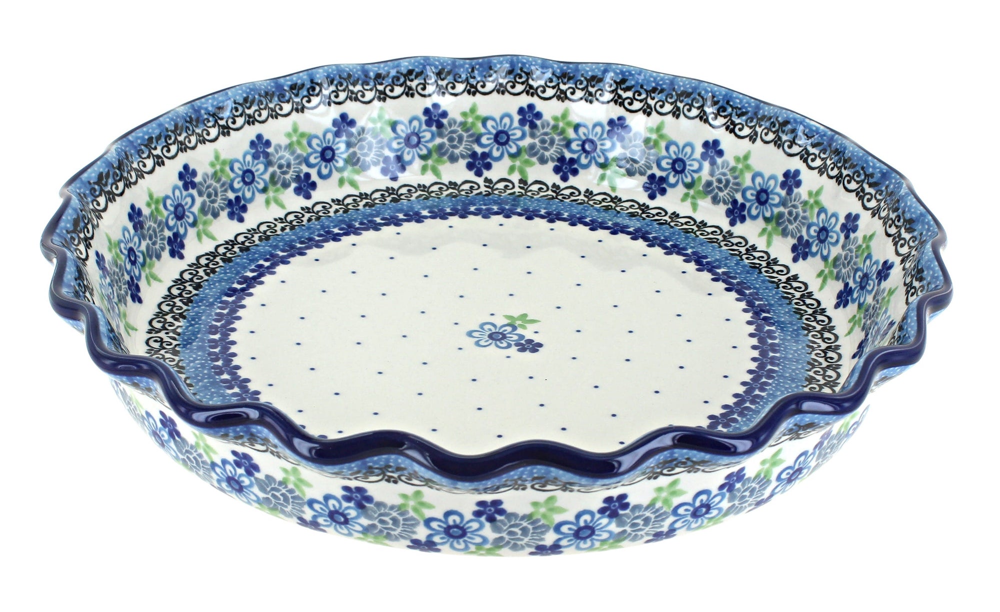 Ceramika Artystyczna Eliza Pie Plate — Polish Pottery