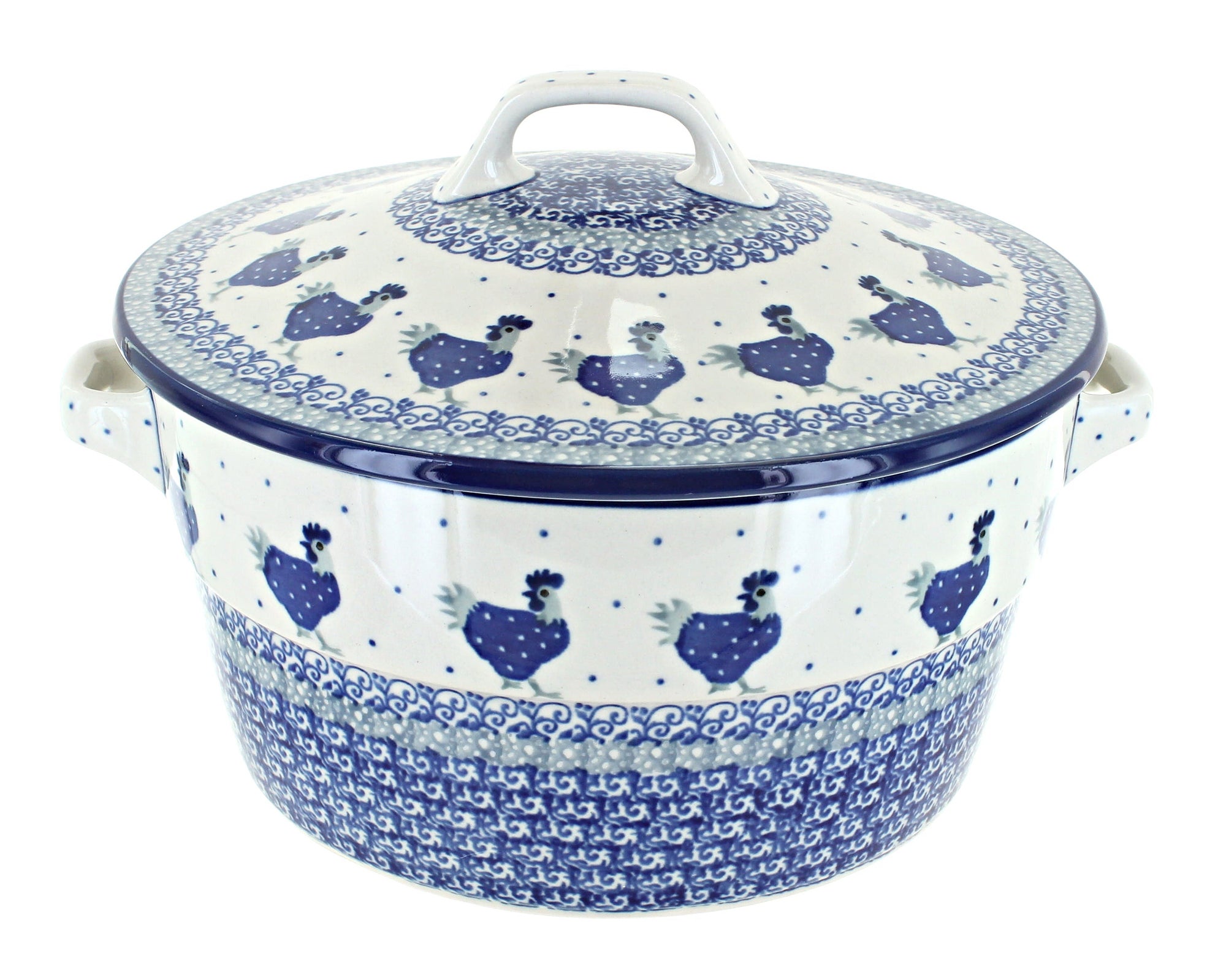 Ceramika Artystyczna Barnyard Rooster Medium Bakeware — Polish Pottery