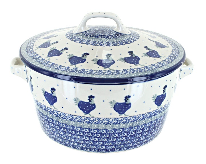 Ceramika Artystyczna Barnyard Rooster Medium Bakeware — Polish Pottery
