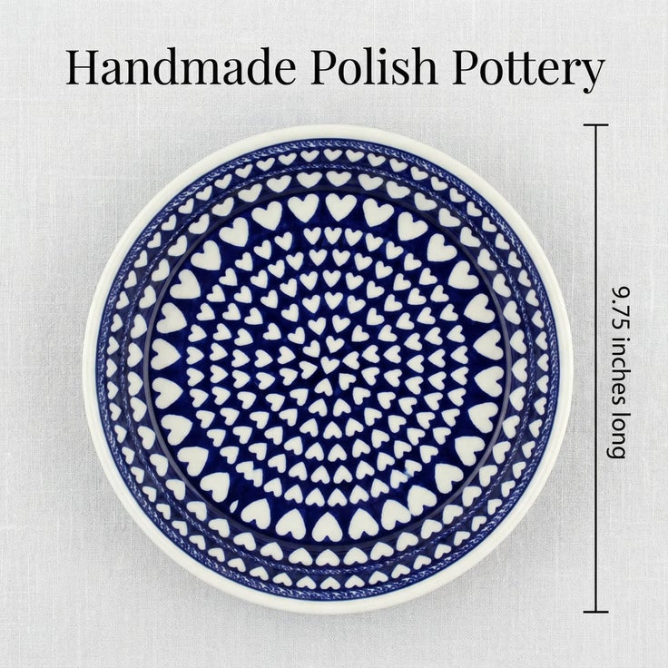 Detail image of Zaklady Valentina Pie Plate — Polish Pottery
