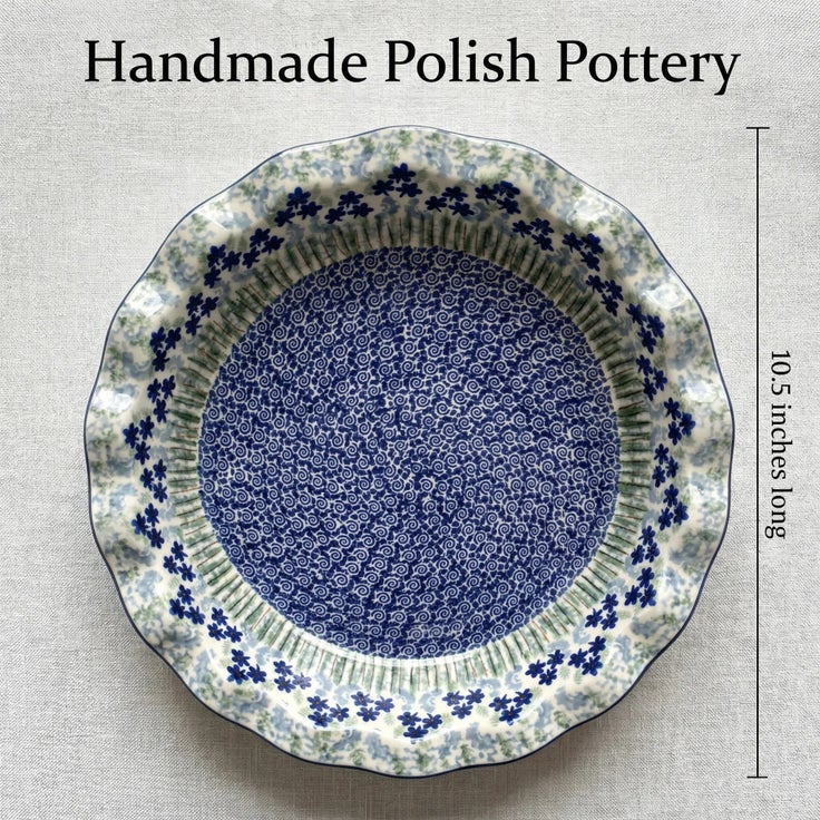 Detail image of Manufaktura Brienna Pie Plate — Polish Pottery