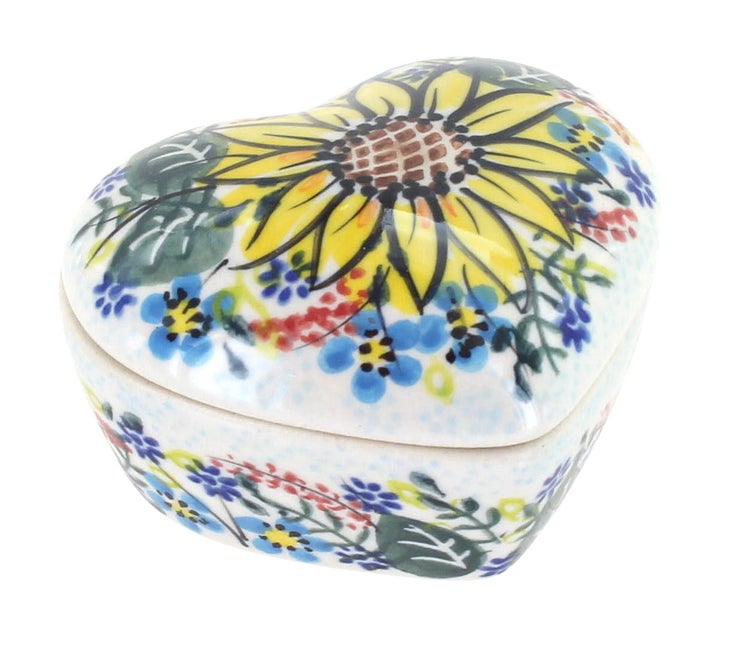 Detail image of Vena Sunflower Maze Décor — Polish Pottery