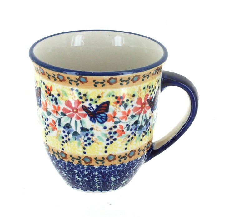 Manufaktura Blue Butterfly Mug — Polish Pottery