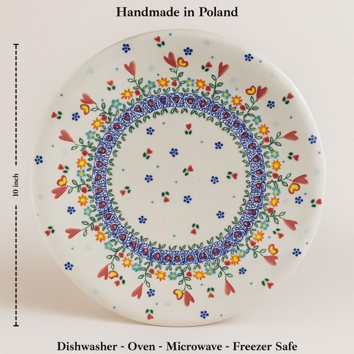 Vena Hearts & Flowers Dining Plates & Bowls — Polish Pottery