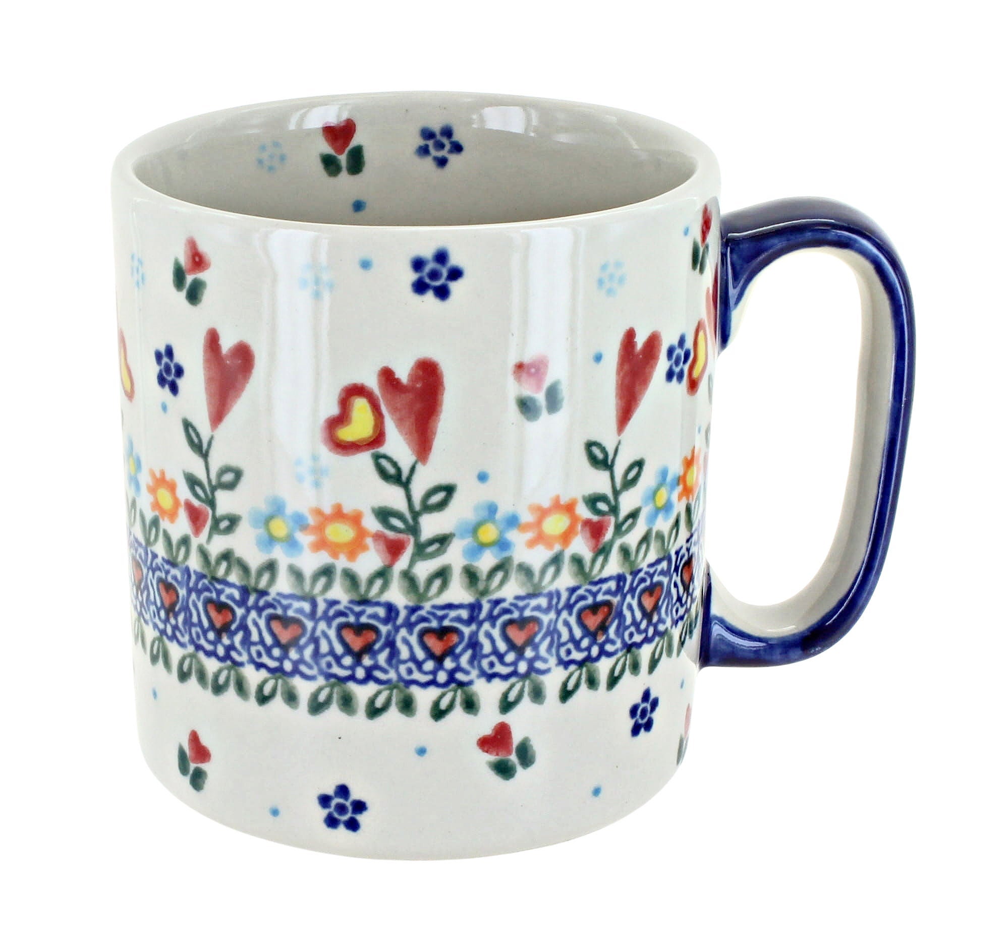 Vena Hearts & Flowers Mug — Polish Pottery
