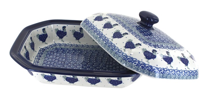 Ceramika Artystyczna Barnyard Rooster Medium Bakeware — Polish Pottery