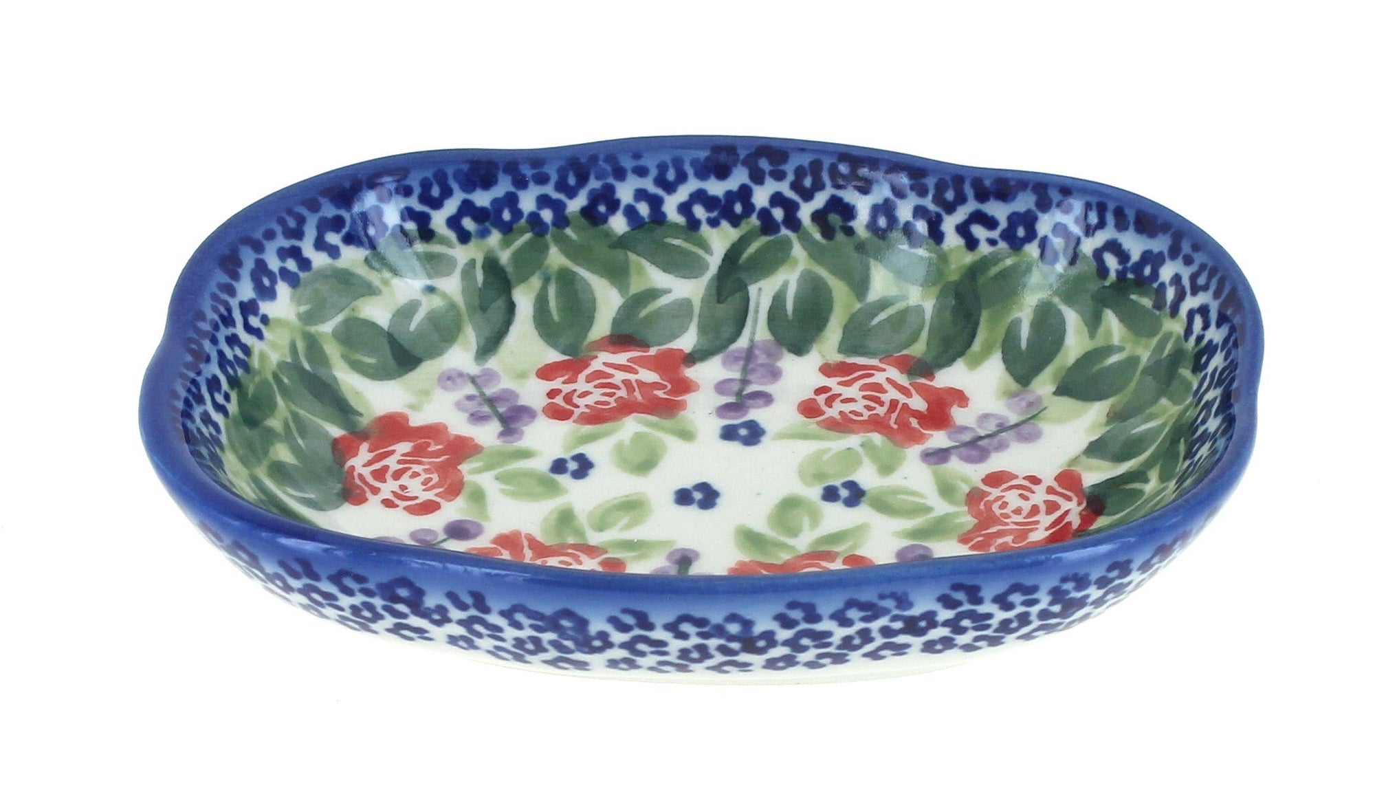 WR Unikat Roses Are Red Bathroom Accessories — Polish Pottery