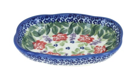 WR Unikat Roses Are Red Bathroom Accessories — Polish Pottery