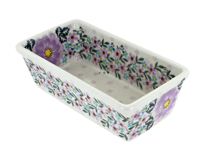 Vena Lilac Garden Loaf Baker — Polish Pottery